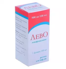 Ліво розчин для інфузій 500 мг/100 мл 100 мл у флаконі 1 шт.