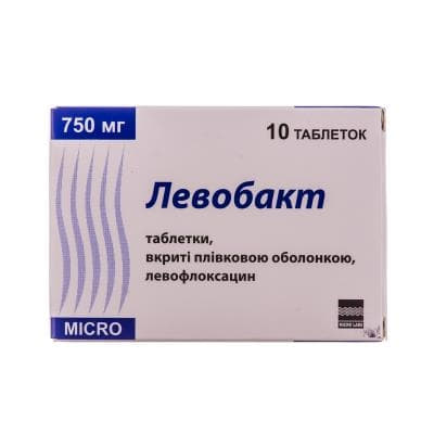Левобакт таблетки по 750 мг 10 шт.