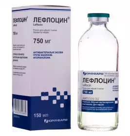 Лефлоцин розчин для інфузій 0.5% по 150 мл у флаконі 1 шт. Юрія-Фарм
