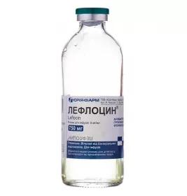 Лефлоцин розчин для інфузій 0.5% по 150 мл у флаконі 1 шт. Юрія-Фарм