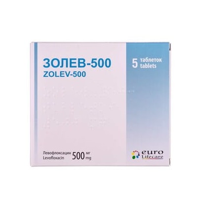 Левофлоксацин євро таблетки по 500 мг 5 шт.