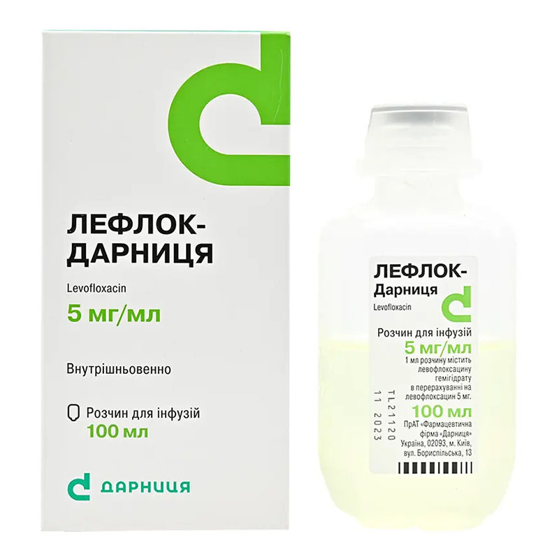 Лефлок-Дарниця розчин для інфузій 500 мг/100 мл по 100 мл у флаконі 1 шт.