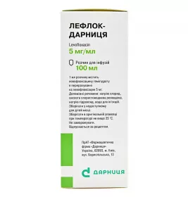 Лефлок-Дарниця розчин для інфузій 500 мг/100 мл по 100 мл у флаконі 1 шт.
