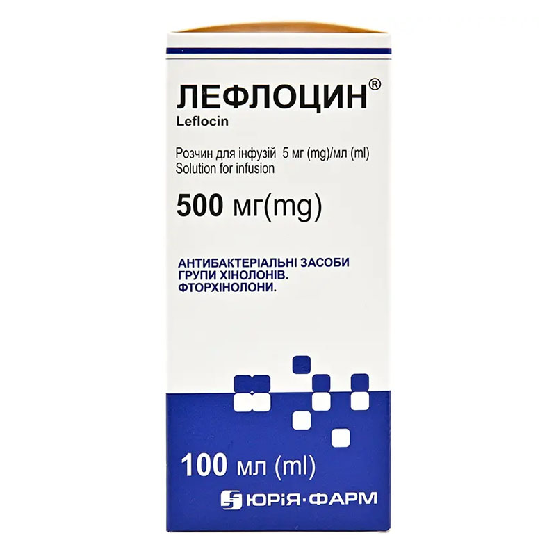 Лефлоцин розчин для інфузій 0.5% по 100 мл у флаконі 1 шт. Юрія-Фарм