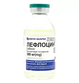 Лефлоцин розчин для інфузій 0.5% по 100 мл у флаконі 1 шт. Юрія-Фарм