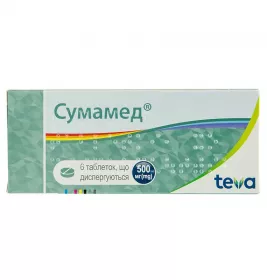 Сумамед таблетки по 500 мг 6 шт. (3х2)