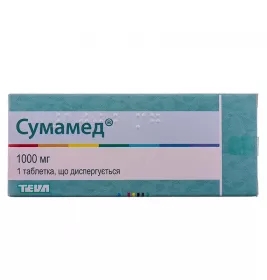 Сумамед таблетки по 1000 мг 1 шт.