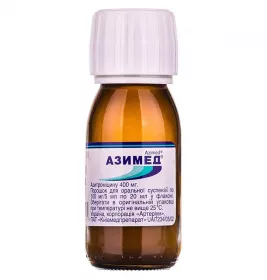 Азимед порошок 100 мг/5 мл по 20 мл (400 мг) у флаконі 1 шт.