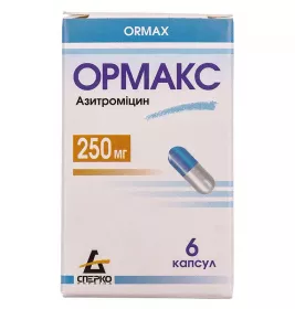 Ормакс капсули по 250 мг 6 шт. у контейнері