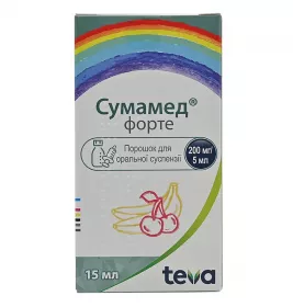Сумамед Форте порошок 200 мг/5 мл 600 мг по 15 мл у флаконі 1 шт.