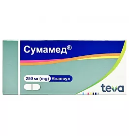 Сумамед капсули по 250 мг 6 шт.
