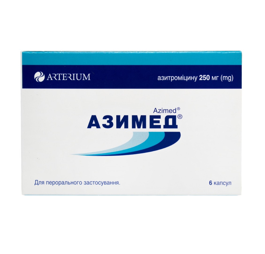 Азимед капсули 250 мг 6 шт. у блістері