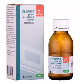 Фромілід КРКА гранули 125 мг/5 мл по 60 мл у флаконі