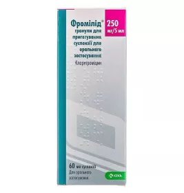 Фромілід КРКА гранули 250 мг/5 мл по 60 мл у флаконі
