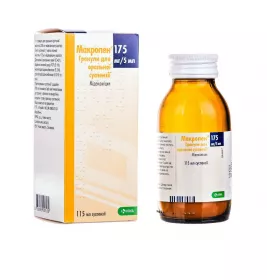 Макропен гранули 175 мг/5 мл по 115 мл у флаконі