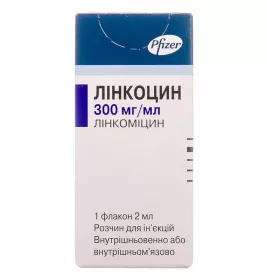 Лінкоцин розчин для ін'єкцій 300 мг/мл в ампулах по 2 мл 1 шт.