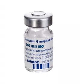 Пеніцилін G натрієва сіль Сандоз порошок по 1000000 МО у флаконі 1 шт