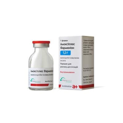 Амоксіплюс Фармюніон пор.д/пр р-ну д/ін.1,2г фл.№1