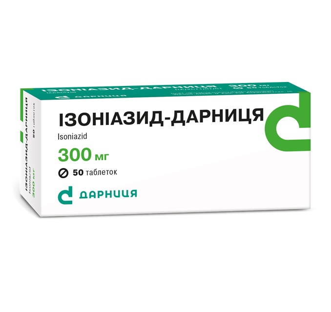 Ізоніазид-Дарниця таблетки по 300 мг 50 шт. (10х5)
