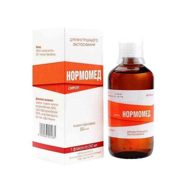 Нормомед сироп 50 мг/мл по 240 мл у флаконі 1 шт.