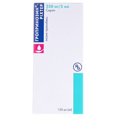 Гропринозин-Рихтер сироп 250 мг/5 мл по 120 мл во флаконе 1 шт.