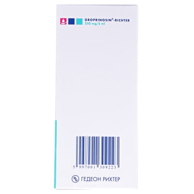 Гропринозин-Ріхтер сироп 250 мг/5 мл по 120 мл у флаконі 1 шт.