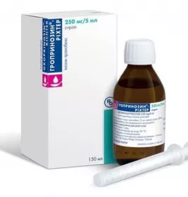 Гропринозин-Ріхтер сироп 250 мг/5 мл по 120 мл у флаконі 1 шт.
