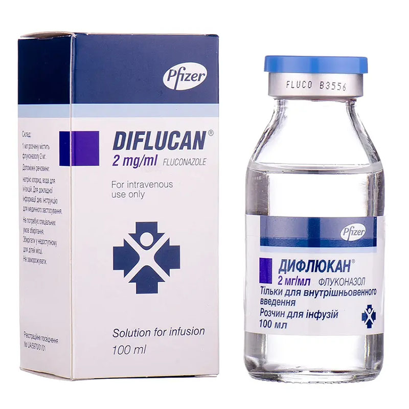 *Дифлюкан р-н інф. 2мг/мл флак. 100мл