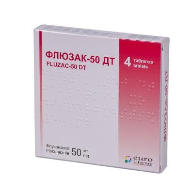 Флюзак ДТ-50 таблетки по 50 мг 4 шт.