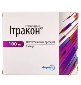 Ітракон капсули по 100 мг 6 шт.