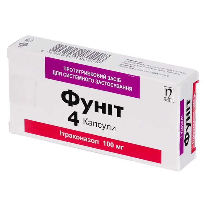 Фуніт Nobel капсули по 100 мг 4 шт.