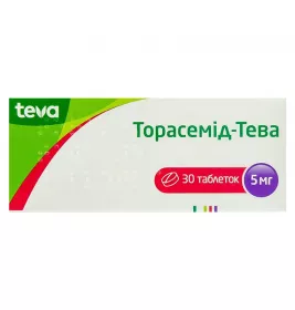 Торасемид-Тева таблетки по 5 мг 30 шт.