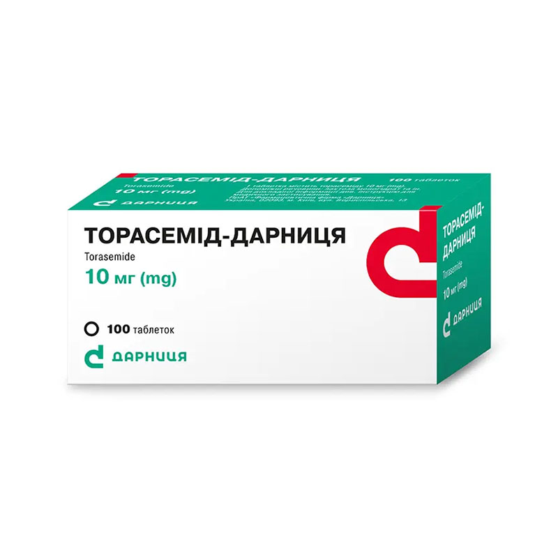 Торасемид-Дарница таблетки по 10 мг 100 шт. Торасемид-Дарница таблетки по 10 мг 100 шт.