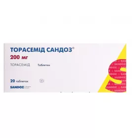 Торасемид Сандоз таблетки по 200 мг 20 шт.