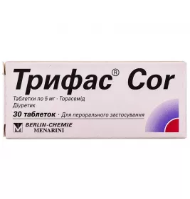 Трифас COR таблетки по 5 мг 30 шт. (10х3)