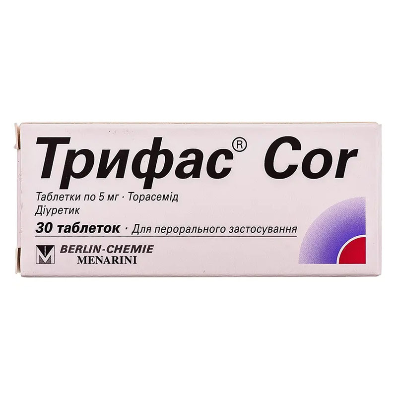 Трифас COR таблетки по 5 мг 30 шт. (10х3)