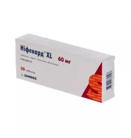 Нифекард XL таблетки по 60 мг 30 шт.