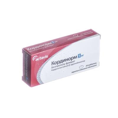 Кординорм таблетки по 5 мг 30 шт. Кординорм таблетки по 5 мг 30 шт.