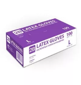 *Перчатки 2В смотр. латекс с пудрой нестер. р. L