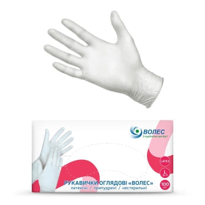 *Перчатки Волес смотр.лат.прип. н/стер. р.L