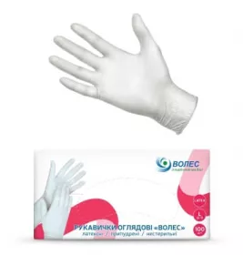 *Перчатки Волес смотр.лат.прип. н/стер. р.L