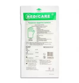 *Перчатки Medicare хирур. латекс стерил. припуд. р.6,5 пара