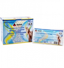 Рукавички Igar хір.ст.припудрені RiverGloves р.6,5 пара