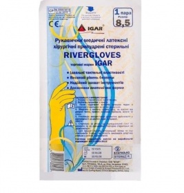 Рукавички Igar хір. ст. припудрені RiverGloves р.8,5