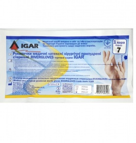 Рукавички Igar хір.ст.припудрені RiverGloves р.7 пара