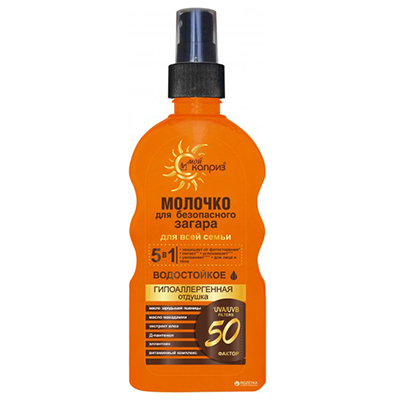 Молочко Мій каприз для безпечної засмаги Фактор50 200мл