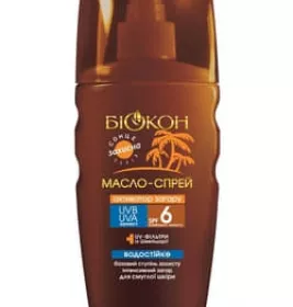 *Биокон масло-спрей активатор загара SPF6 водостойкое 165мл