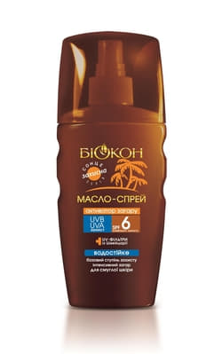 *Масло-спрей Біокон Активатор засмаги водостійке SPF6 165мл