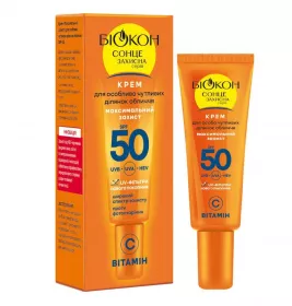 *Крем Биокон Максимальная защита д/особо чувствит. участков лица SPF50 25мл
