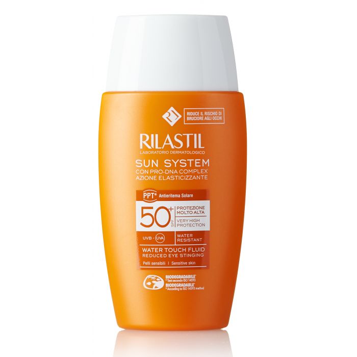 *Флюїд Rilastil Зволожуючий сонцезахисний для обличчя на водній основі з SPF50+ 50мл